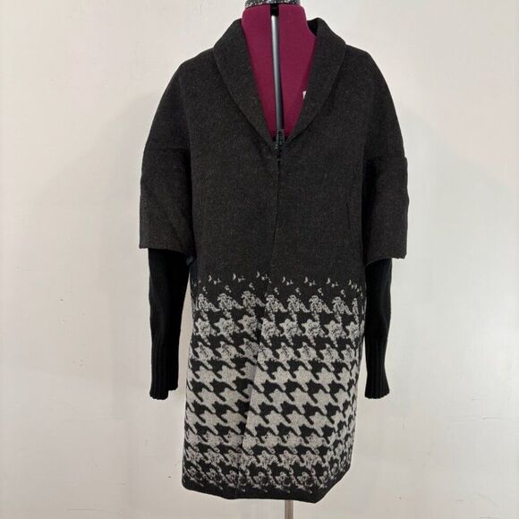 T Tahari Wool Black Blake coat slim fit 3/4 sleeves sz 16 or sz XL - Picture 5 of 13